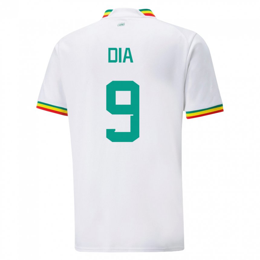 Hombre Camiseta Senegal Boulaye Dia #9 Blanco 1ª Equipación 22-24 La Camisa Perú