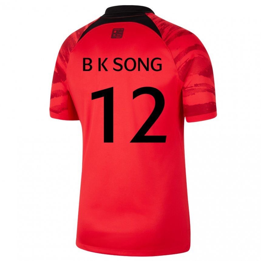 Hombre Camiseta Corea Del Sur Bum-keun Song #12 Rojo Volver 1ª Equipación 22-24 La Camisa Perú