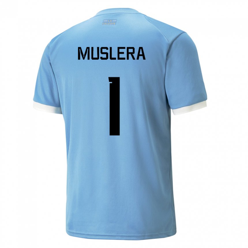 Hombre Camiseta Uruguay Fernando Muslera #1 Azul 1ª Equipación 22-24 La Camisa Perú