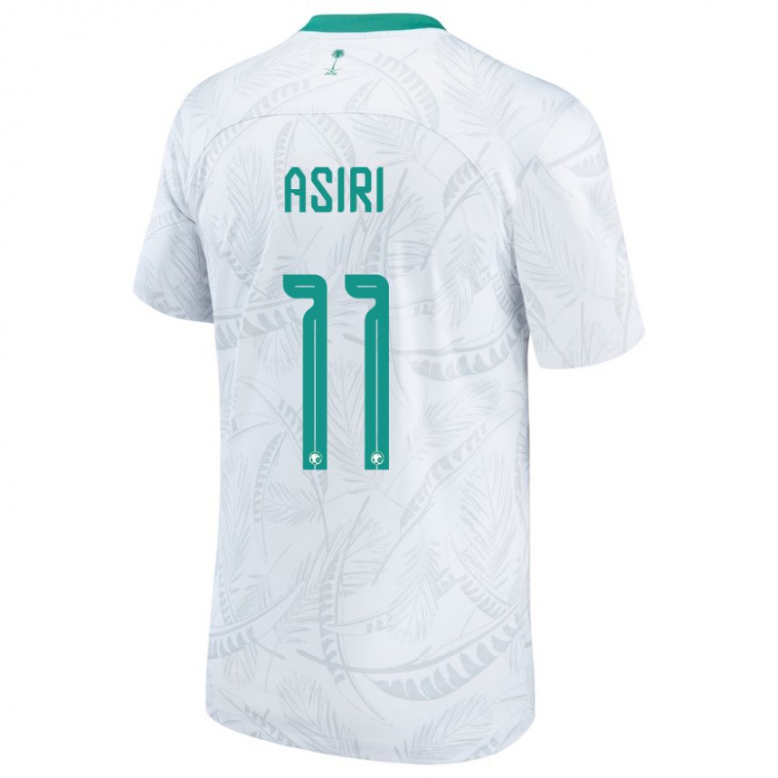 Hombre Camiseta Arabia Saudita Haitham Asiri #11 Blanco 1ª Equipación 22-24 La Camisa Perú