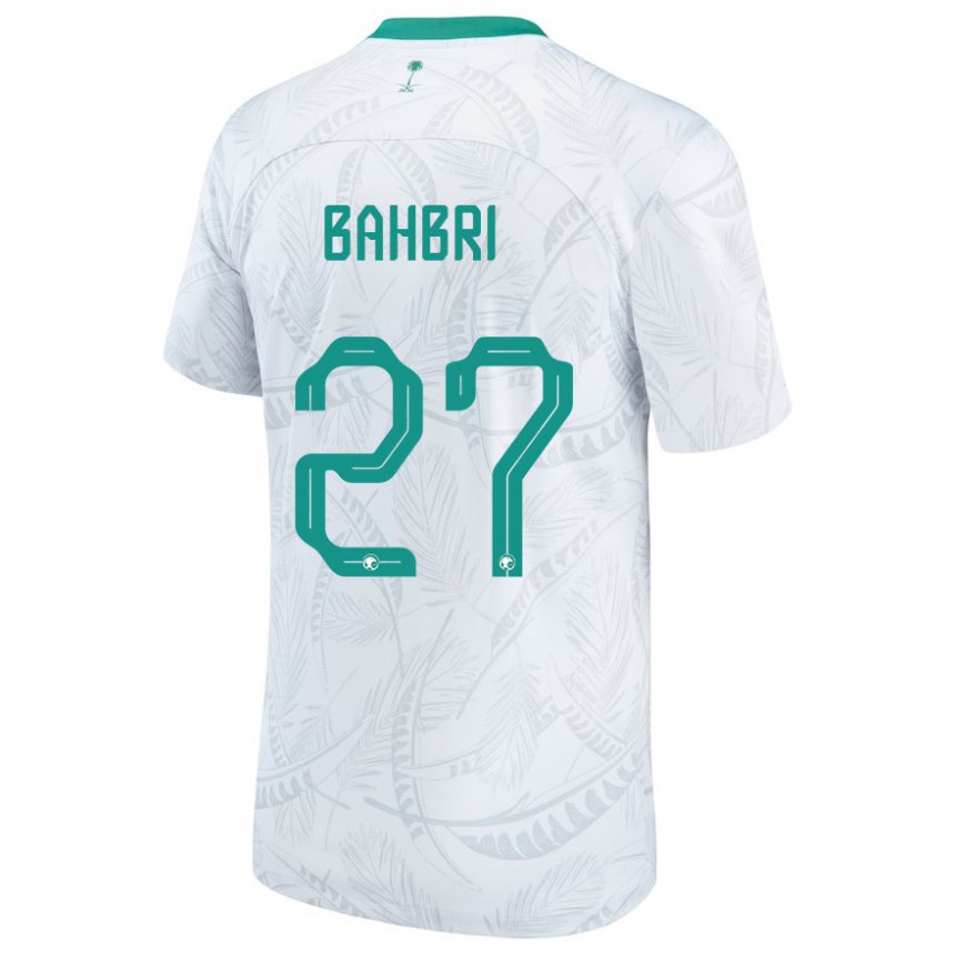 Hombre Camiseta Arabia Saudita Hatan Bahbri #27 Blanco 1ª Equipación 22-24 La Camisa Perú