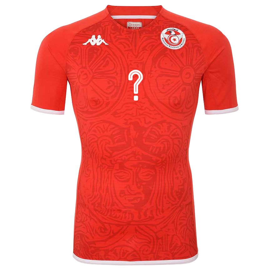 Hombre Camiseta Túnez Su Nombre #0 Rojo 1ª Equipación 22-24 La Camisa Perú