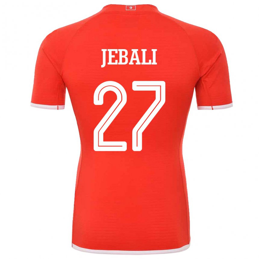 Hombre Camiseta Túnez Issam Jebali #27 Rojo 1ª Equipación 22-24 La Camisa Perú