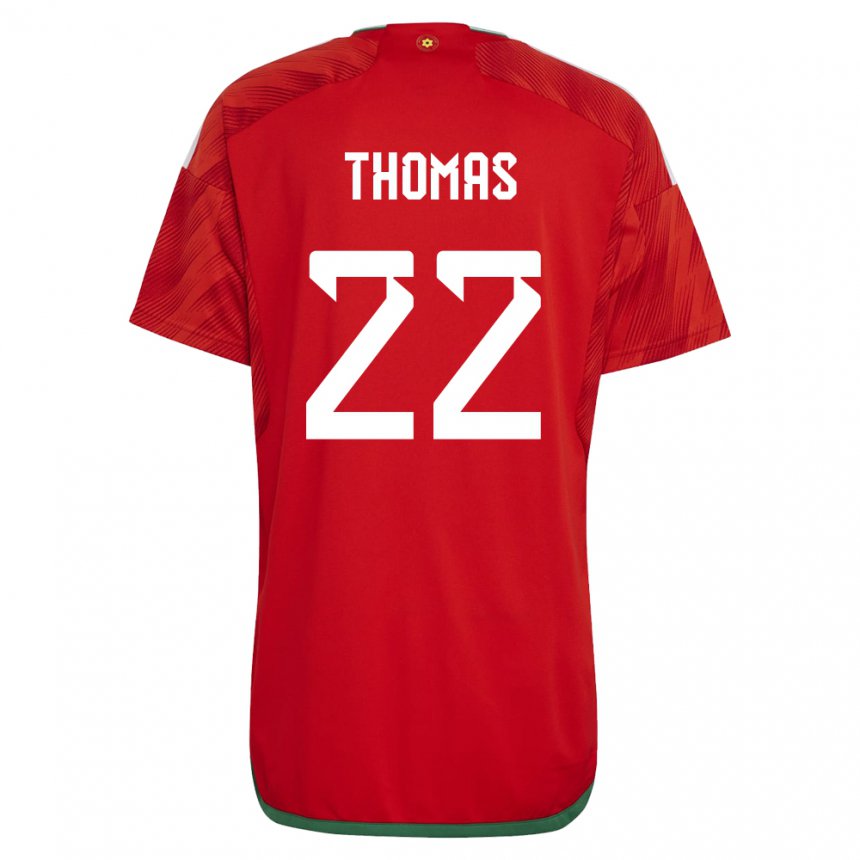 Hombre Camiseta Gales Sorba Thomas #22 Rojo 1ª Equipación 22-24 La Camisa Perú