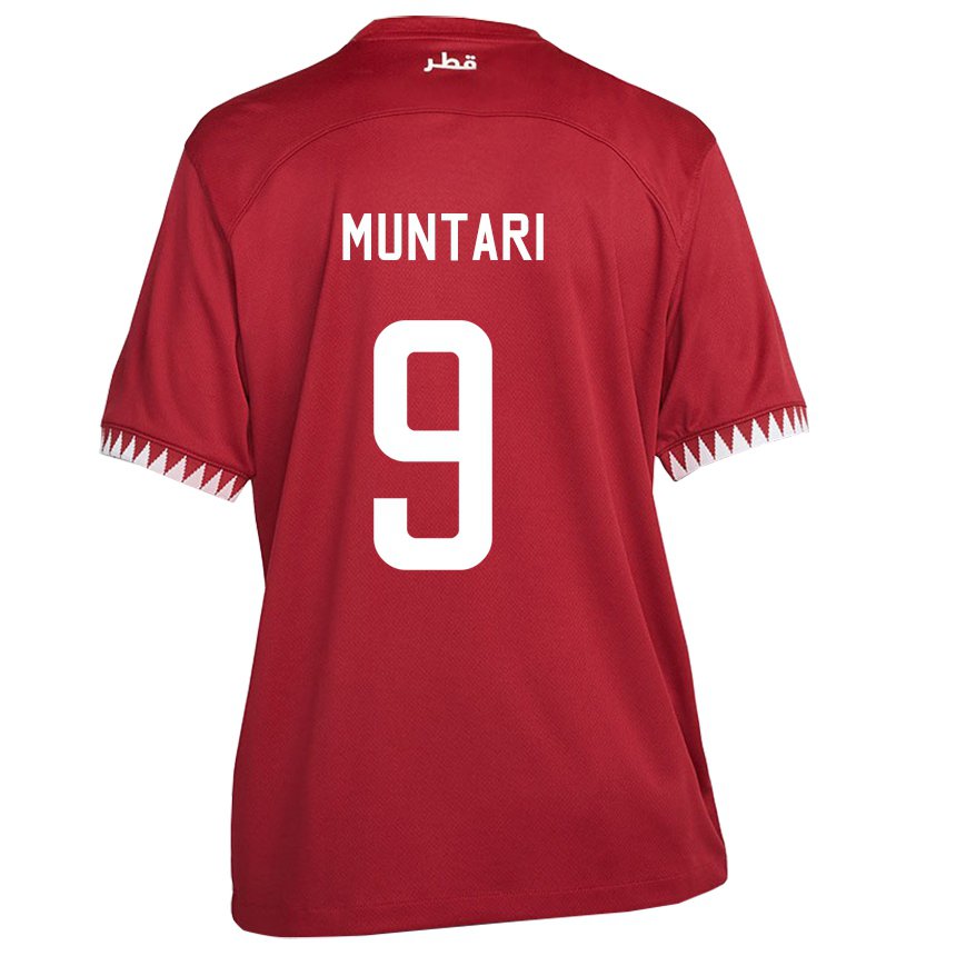 Hombre Camiseta Catar Mohammed Muntari #9 Granate 1ª Equipación 22-24 La Camisa Perú