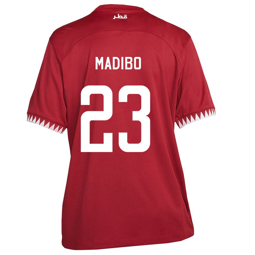 Hombre Camiseta Catar Assim Madibo #23 Granate 1ª Equipación 22-24 La Camisa Perú