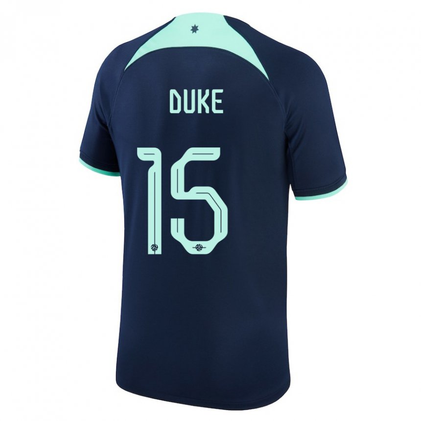 Hombre Camiseta Australia Mitchell Duke #15 Azul Oscuro 2ª Equipación 22-24 La Camisa Perú