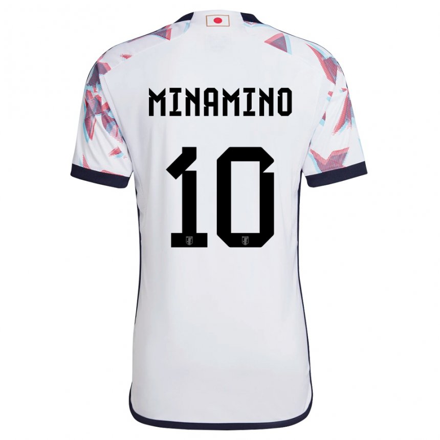 Hombre Camiseta Japón Takumi Minamino #10 Blanco 2ª Equipación 22-24 La Camisa Perú