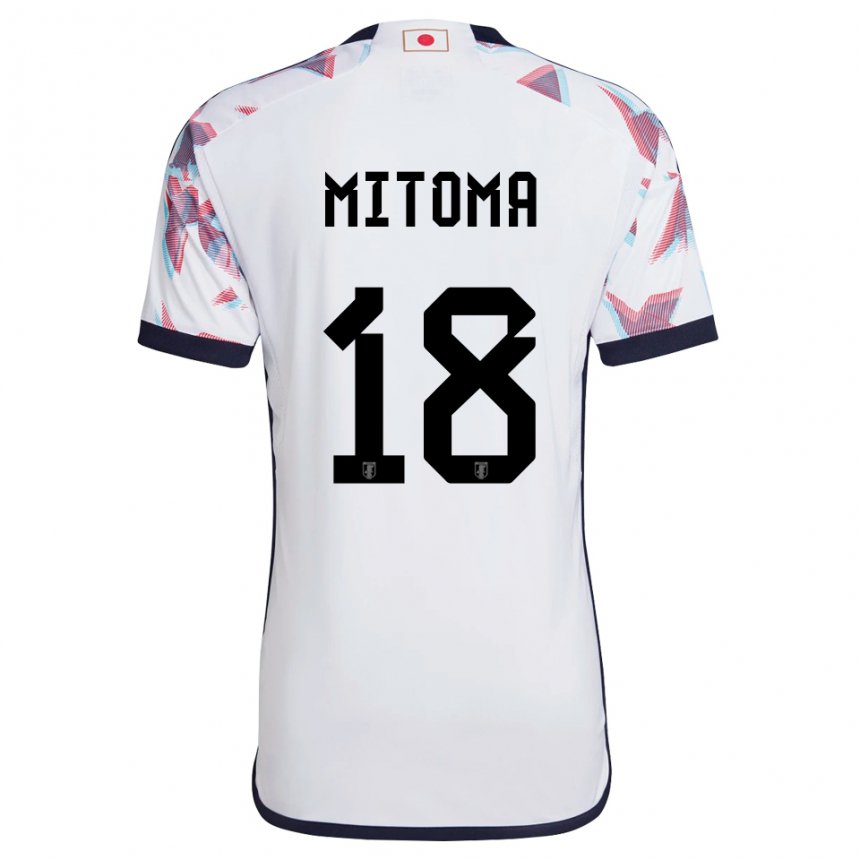 Hombre Camiseta Japón Kaoru Mitoma #18 Blanco 2ª Equipación 22-24 La Camisa Perú