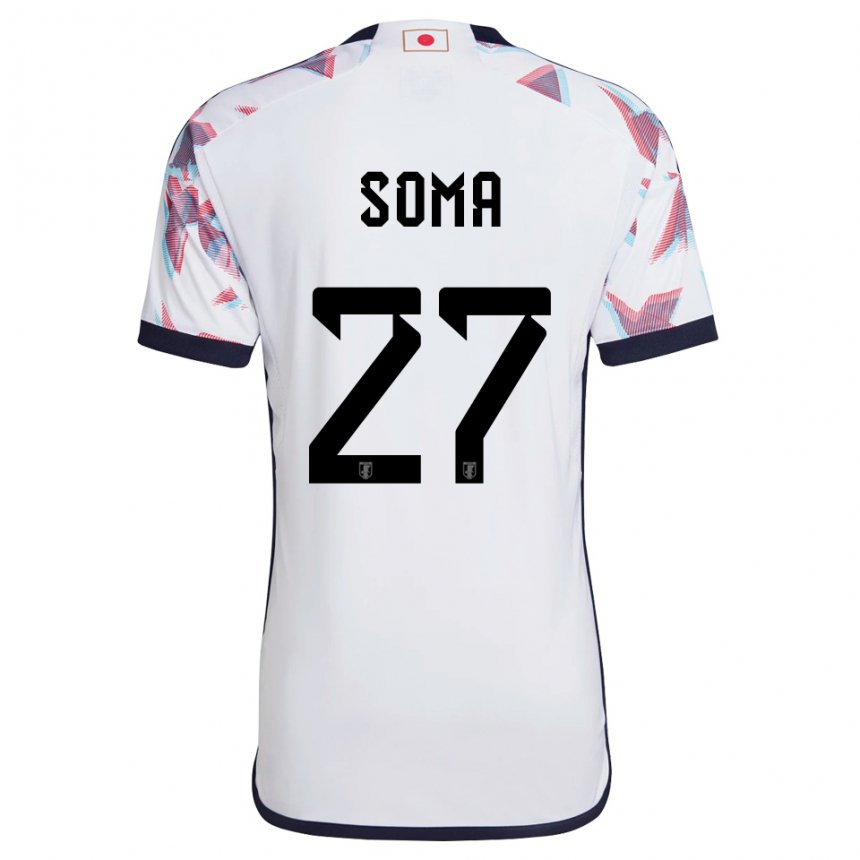 Hombre Camiseta Japón Yuki Soma #27 Blanco 2ª Equipación 22-24 La Camisa Perú