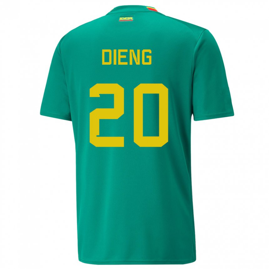 Hombre Camiseta Senegal Bamba Dieng #20 Verde 2ª Equipación 22-24 La Camisa Perú