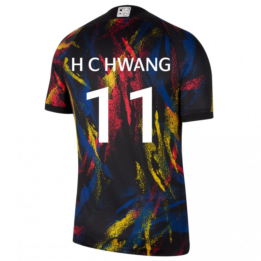 Hombre Camiseta Corea Del Sur Hee-chan Hwang #11 Multicolores 2ª Equipación 22-24 La Camisa Perú