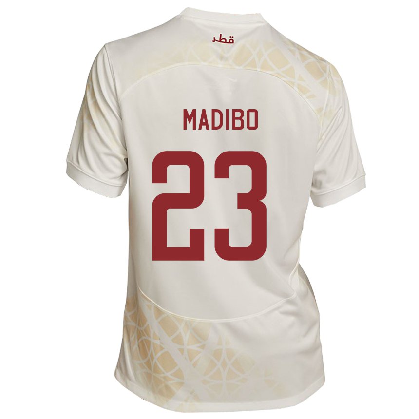 Hombre Camiseta Catar Assim Madibo #23 Beis Dorado 2ª Equipación 22-24 La Camisa Perú