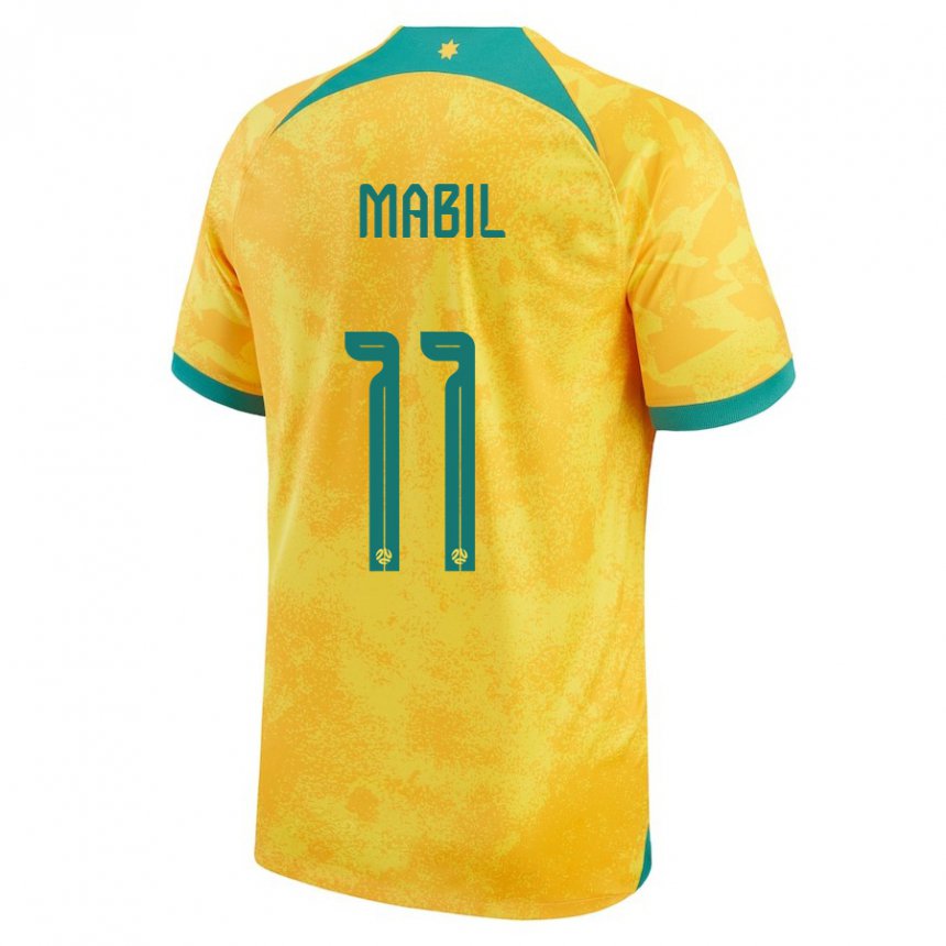 Mujer Camiseta Australia Awer Mabil #11 Dorado 1ª Equipación 22-24 La Camisa Perú