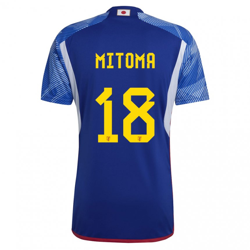 Mujer Camiseta Japón Kaoru Mitoma #18 Azul Real 1ª Equipación 22-24 La Camisa Perú