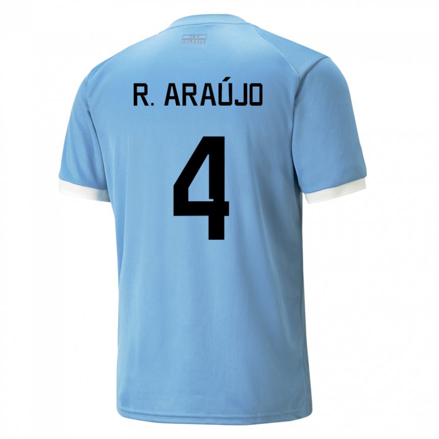 Mujer Camiseta Uruguay Ronald Araujo #4 Azul 1ª Equipación 22-24 La Camisa Perú