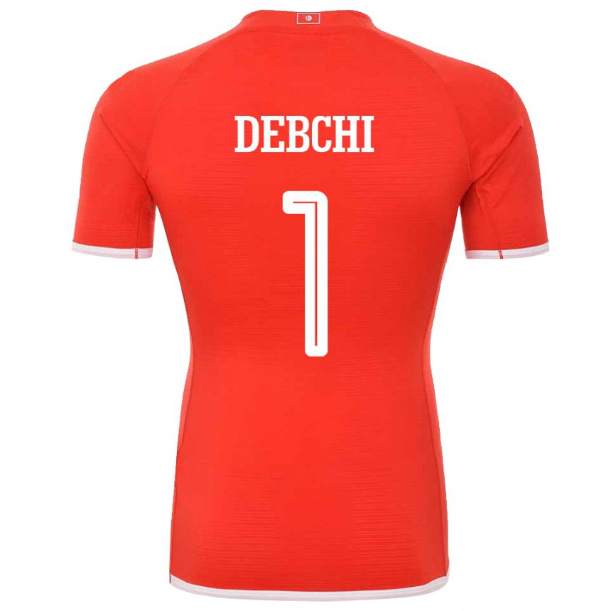 Mujer Camiseta Túnez Mohamed Sedki Debchi #1 Rojo 1ª Equipación 22-24 La Camisa Perú