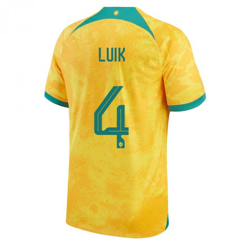 Niño Camiseta Australia Aivi Luik #4 Dorado 1ª Equipación 22-24 La Camisa Perú