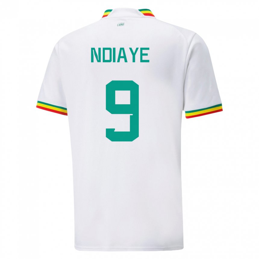 Niño Camiseta Senegal Nguenar Ndiaye #9 Blanco 1ª Equipación 22-24 La Camisa Perú