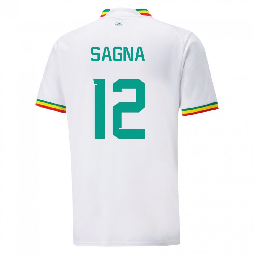 Niño Camiseta Senegal Safietou Sagna #12 Blanco 1ª Equipación 22-24 La Camisa Perú