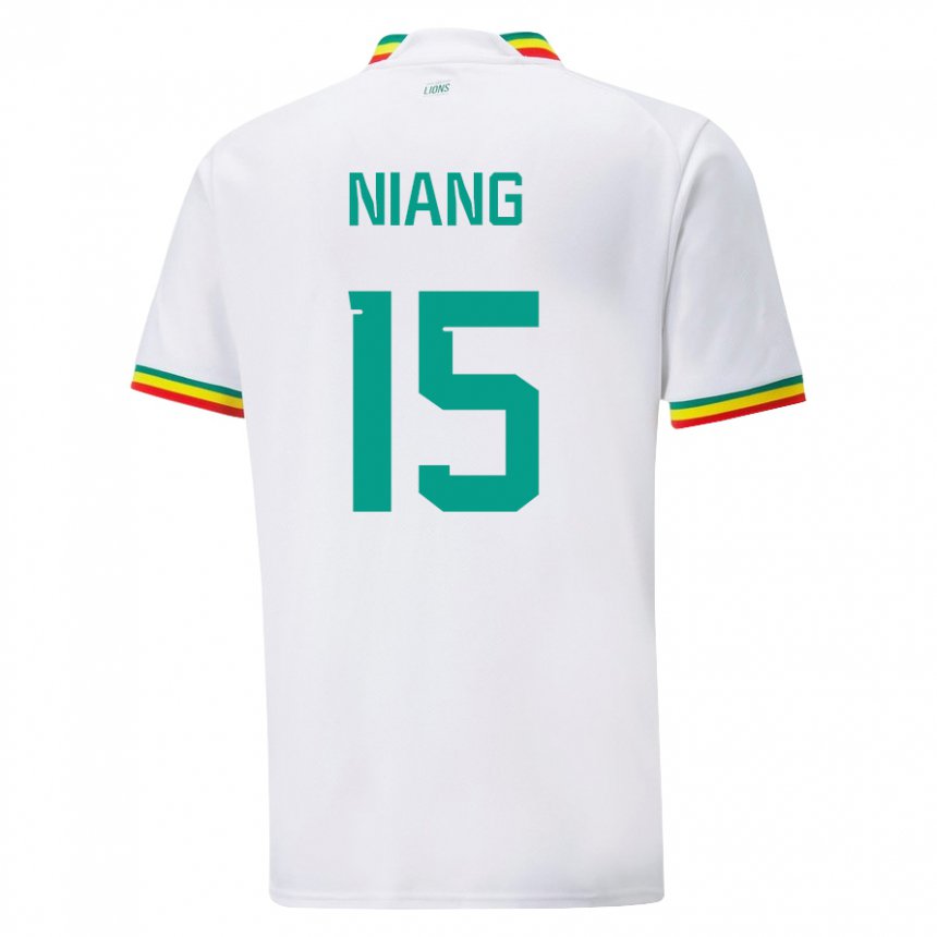 Niño Camiseta Senegal Jeanne Niang #15 Blanco 1ª Equipación 22-24 La Camisa Perú