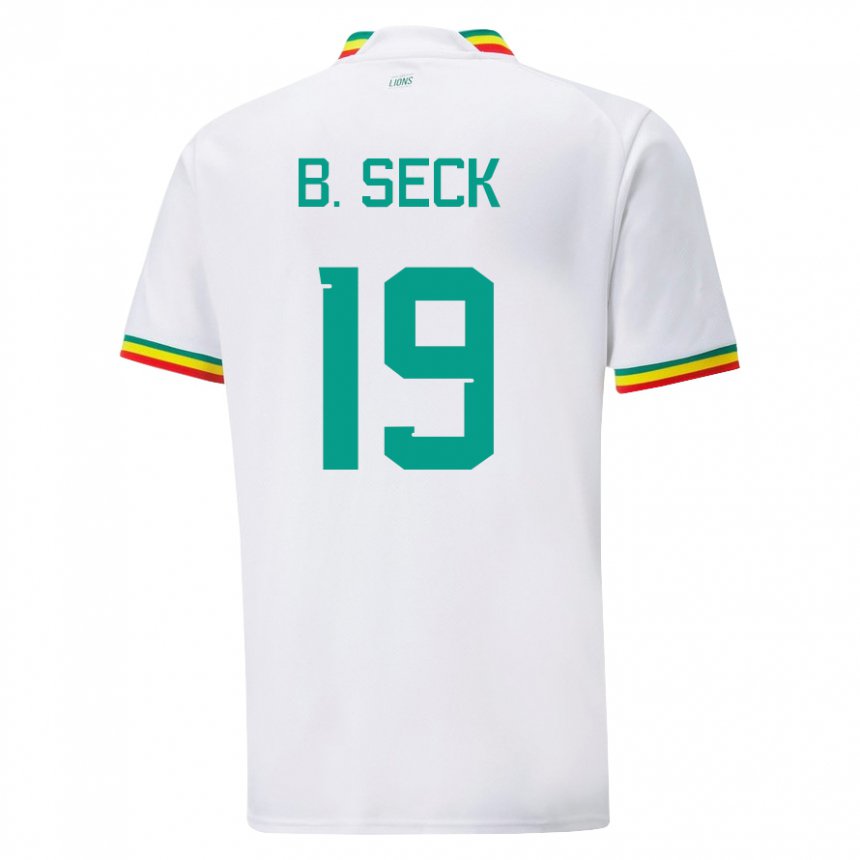 Niño Camiseta Senegal Bineta Korkel Seck #19 Blanco 1ª Equipación 22-24 La Camisa Perú