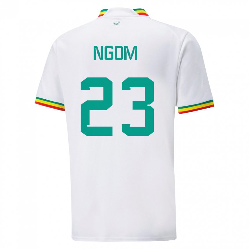 Niño Camiseta Senegal Astou Ngom #23 Blanco 1ª Equipación 22-24 La Camisa Perú