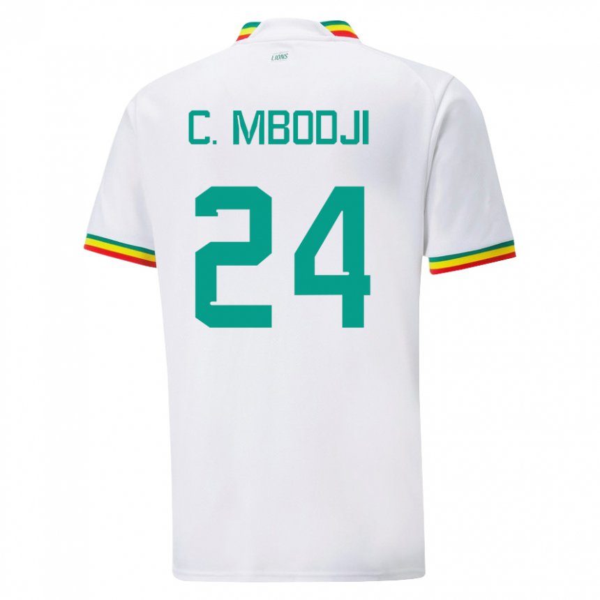 Niño Camiseta Senegal Coumba Sylla Mbodji #24 Blanco 1ª Equipación 22-24 La Camisa Perú