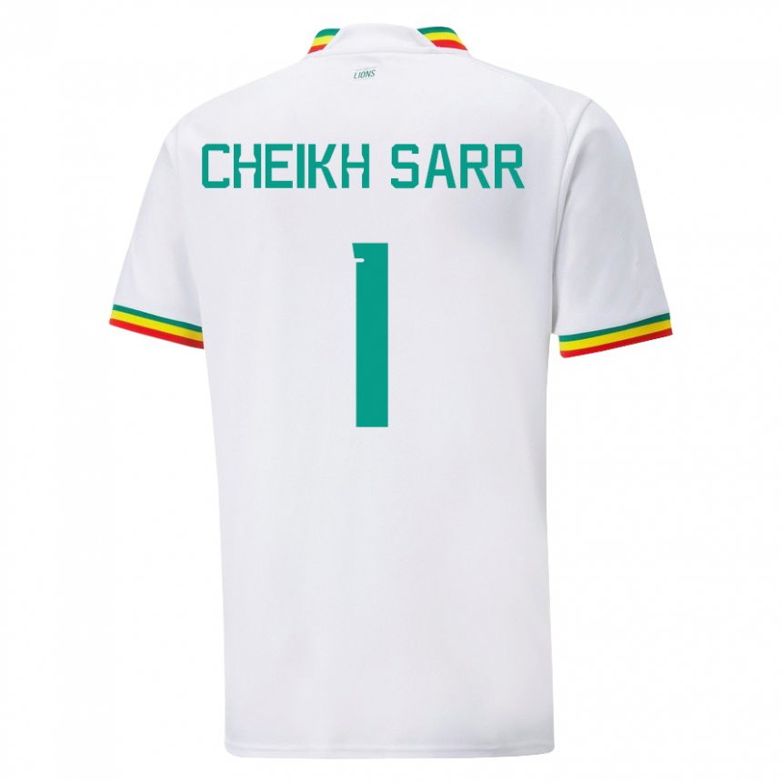 Niño Camiseta Senegal Cheikh Sarr #1 Blanco 1ª Equipación 22-24 La Camisa Perú