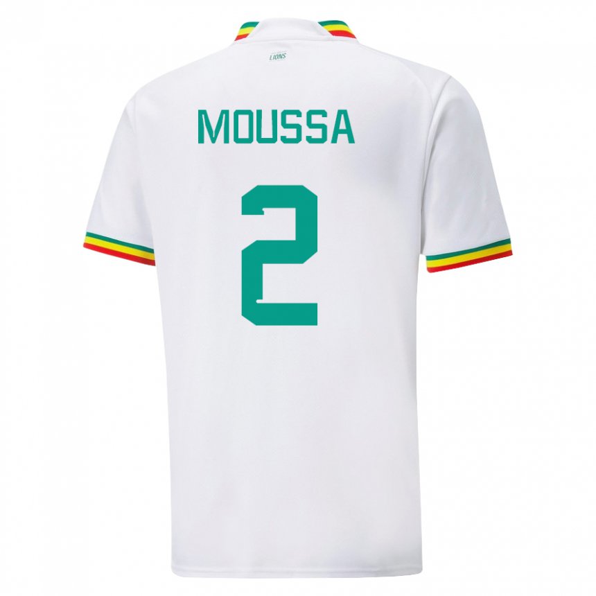 Niño Camiseta Senegal Moussa N Diaye #2 Blanco 1ª Equipación 22-24 La Camisa Perú