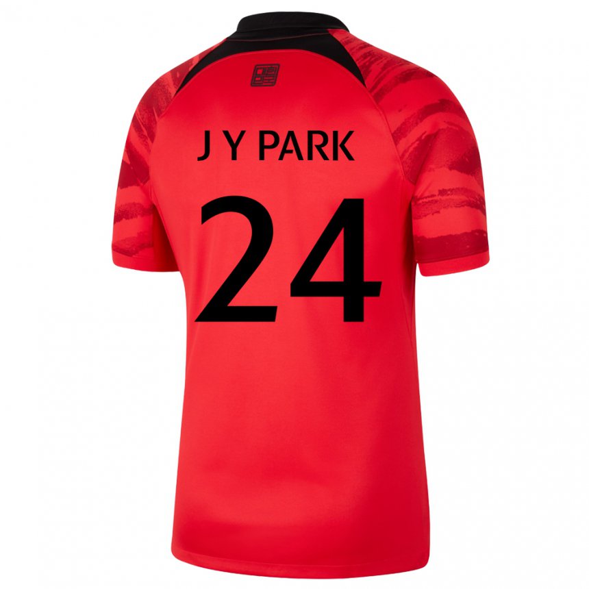 Niño Camiseta Corea Del Sur Park Jun Yeong #24 Negro Rojo 1ª Equipación 22-24 La Camisa Perú