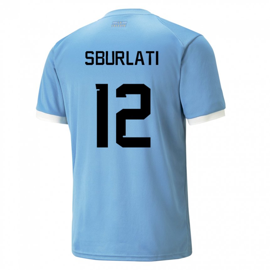 Niño Camiseta Uruguay Vanina Sburlati #12 Azul 1ª Equipación 22-24 La Camisa Perú