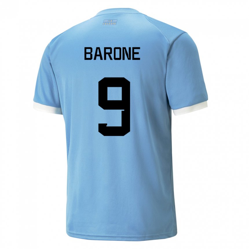 Niño Camiseta Uruguay Faustino Barone #9 Azul 1ª Equipación 22-24 La Camisa Perú