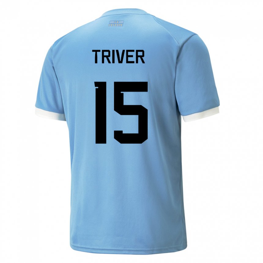 Niño Camiseta Uruguay Francisco Triver #15 Azul 1ª Equipación 22-24 La Camisa Perú