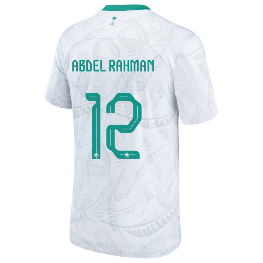 Niño Camiseta Arabia Saudita Mona Abdel Rahman #12 Blanco 1ª Equipación 22-24 La Camisa Perú