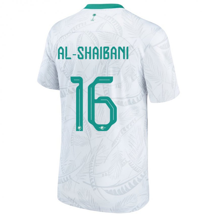 Niño Camiseta Arabia Saudita Asrar Al Shaibani #16 Blanco 1ª Equipación 22-24 La Camisa Perú