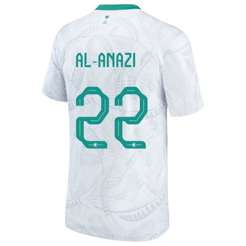 Niño Camiseta Arabia Saudita Lama Al Anazi #22 Blanco 1ª Equipación 22-24 La Camisa Perú