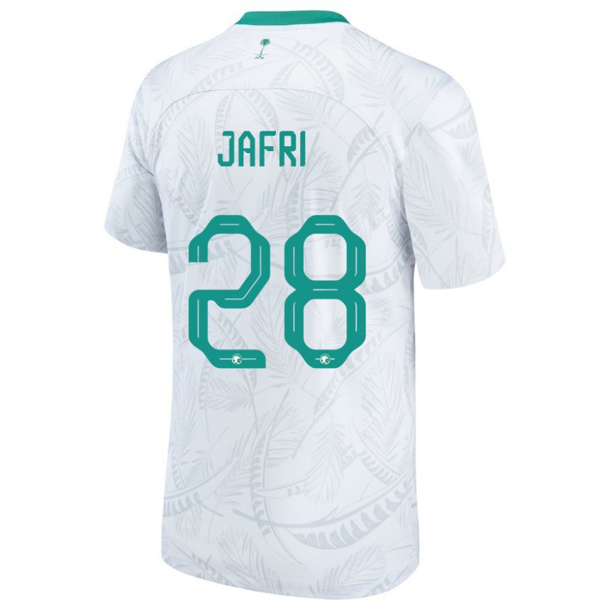 Niño Camiseta Arabia Saudita Farah Jafri #28 Blanco 1ª Equipación 22-24 La Camisa Perú