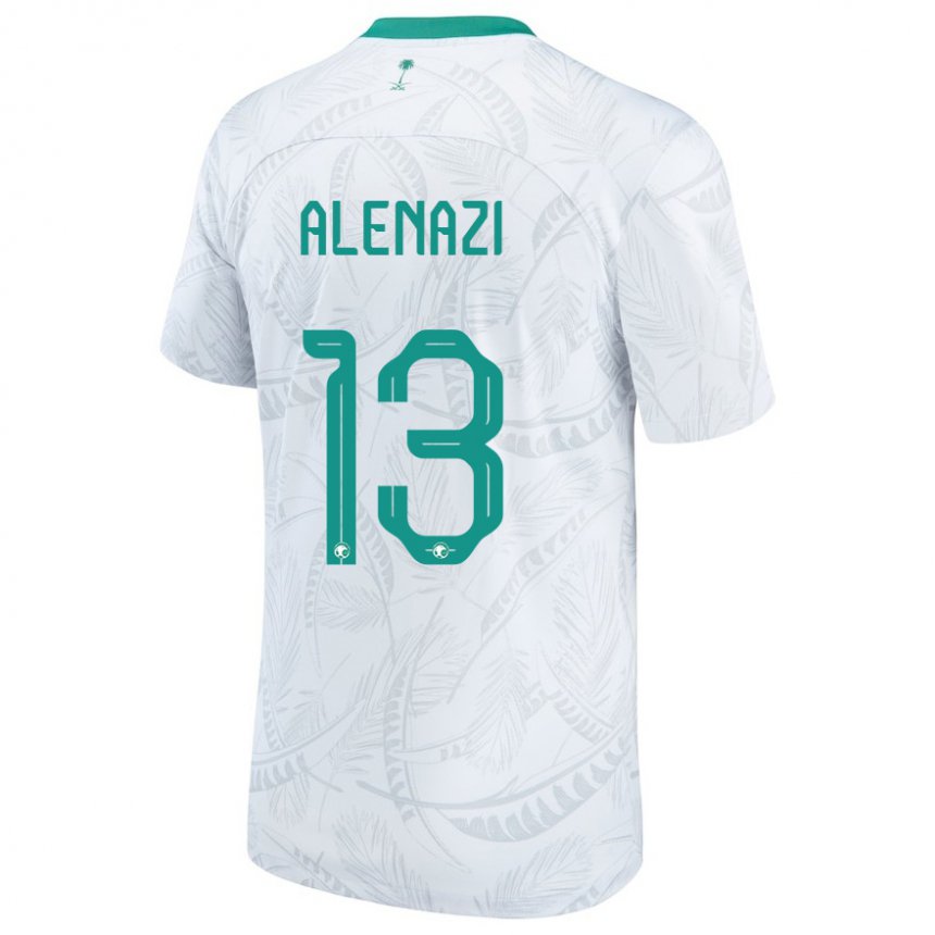 Niño Camiseta Arabia Saudita Abdullah Alenazi #13 Blanco 1ª Equipación 22-24 La Camisa Perú