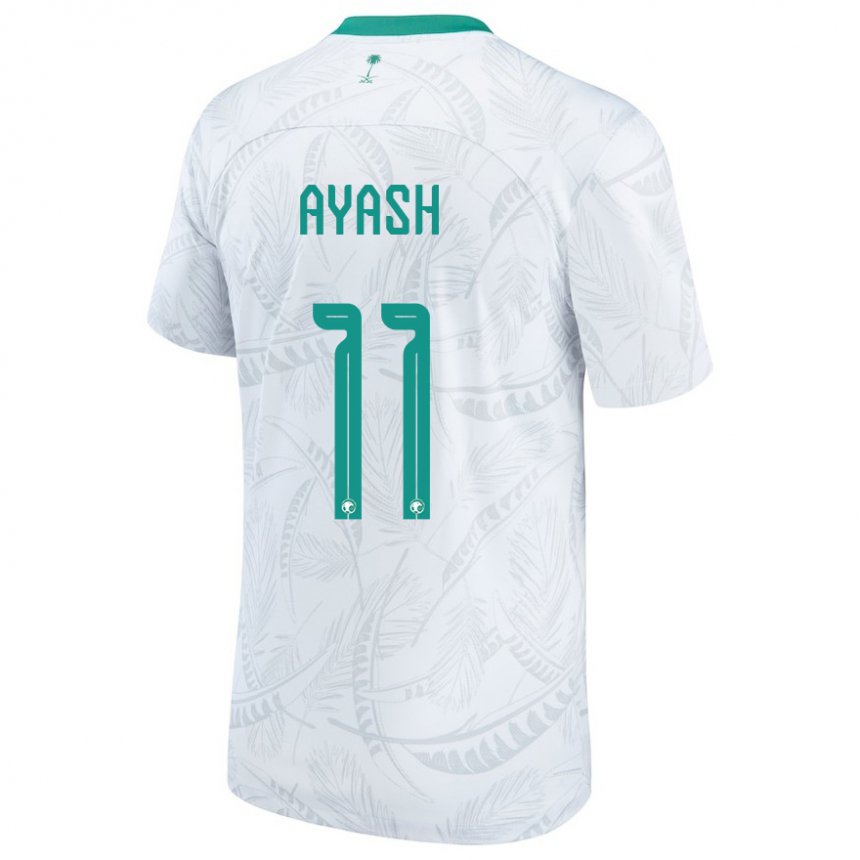 Niño Camiseta Arabia Saudita Ziyad Ayash #11 Blanco 1ª Equipación 22-24 La Camisa Perú