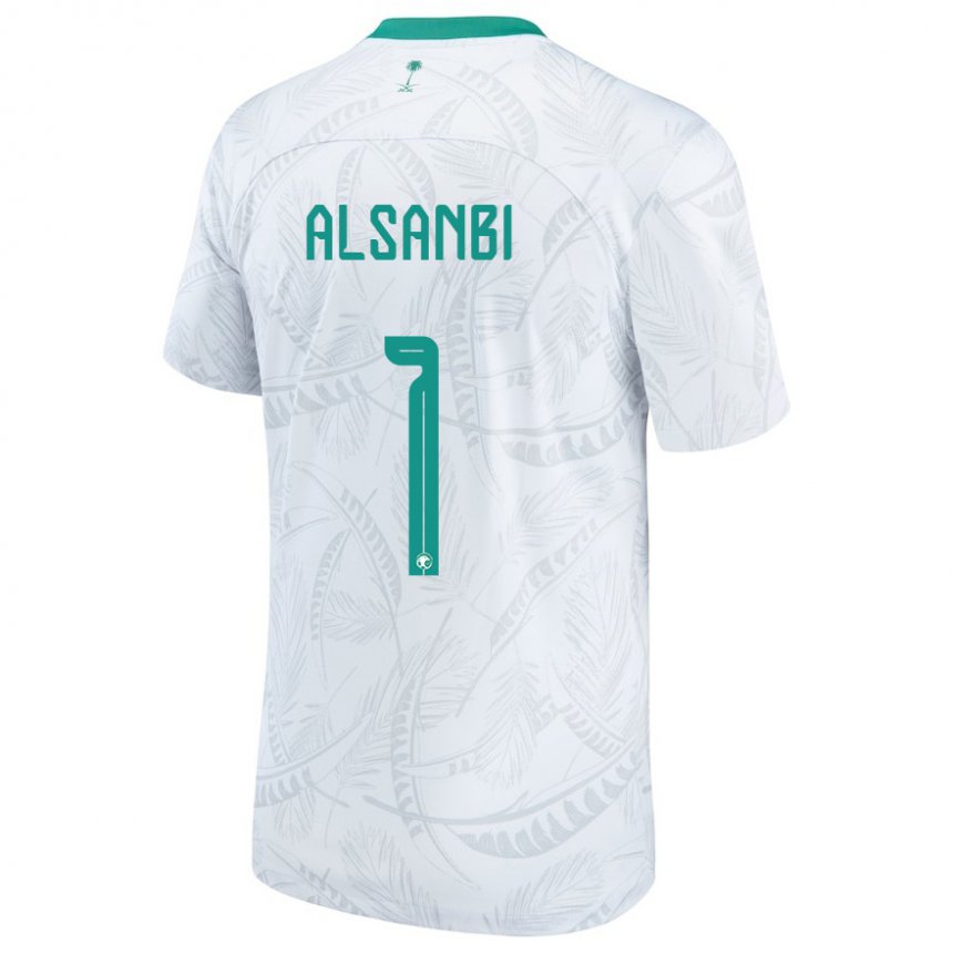 Niño Camiseta Arabia Saudita Abdulrahman Alsanbi #1 Blanco 1ª Equipación 22-24 La Camisa Perú