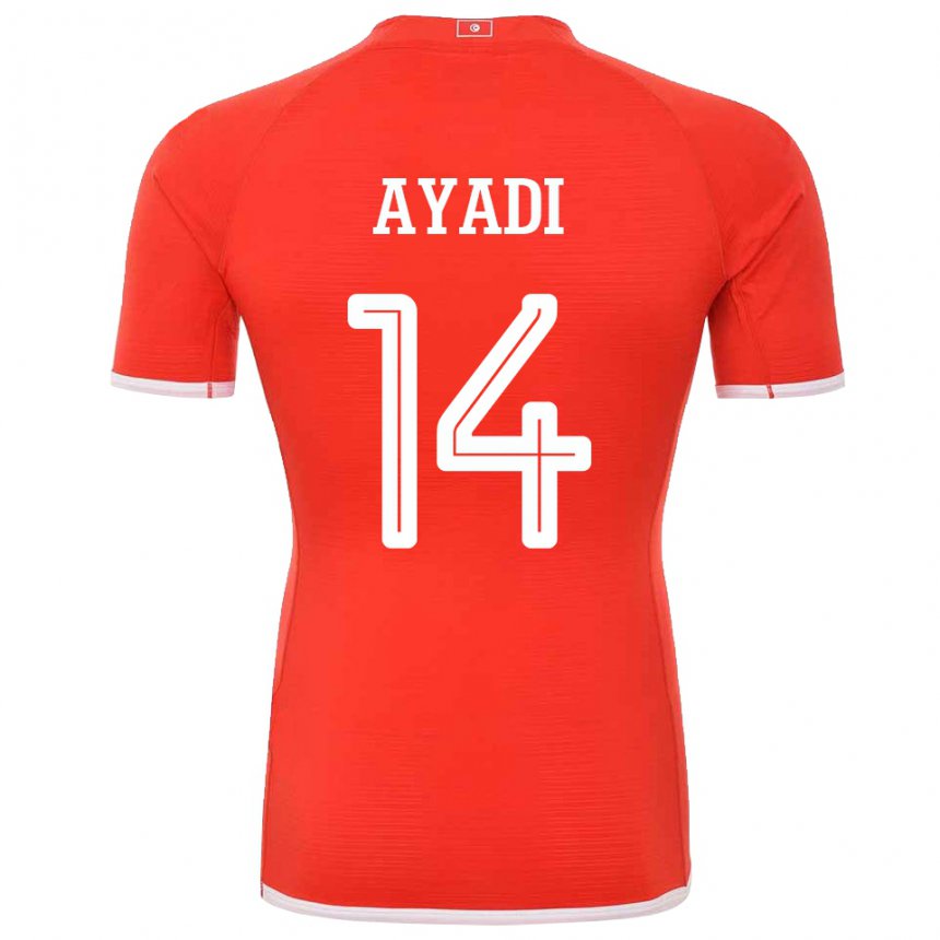 Niño Camiseta Túnez Ghada Ayadi #14 Rojo 1ª Equipación 22-24 La Camisa Perú