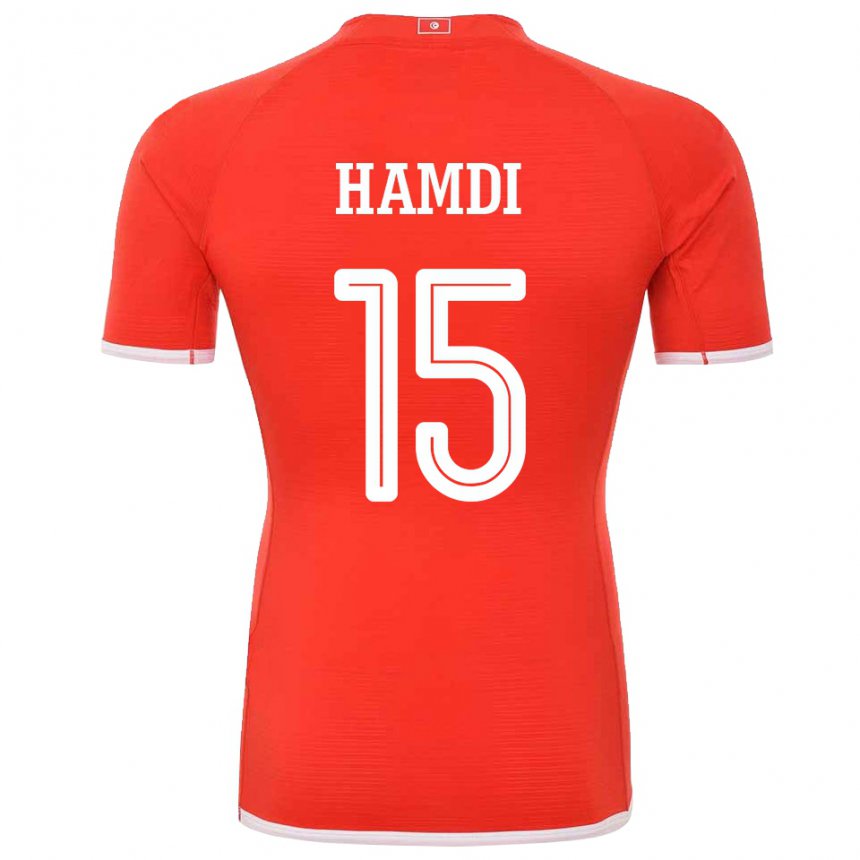 Niño Camiseta Túnez Hanna Hamdi #15 Rojo 1ª Equipación 22-24 La Camisa Perú