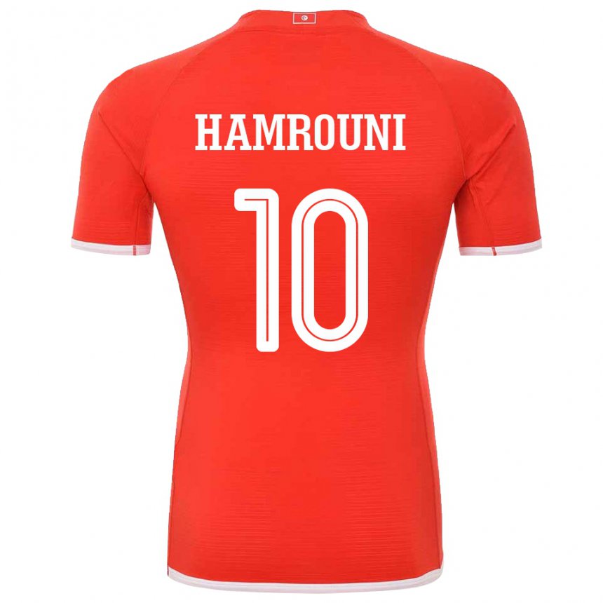 Niño Camiseta Túnez Rayen Hamrouni #10 Rojo 1ª Equipación 22-24 La Camisa Perú