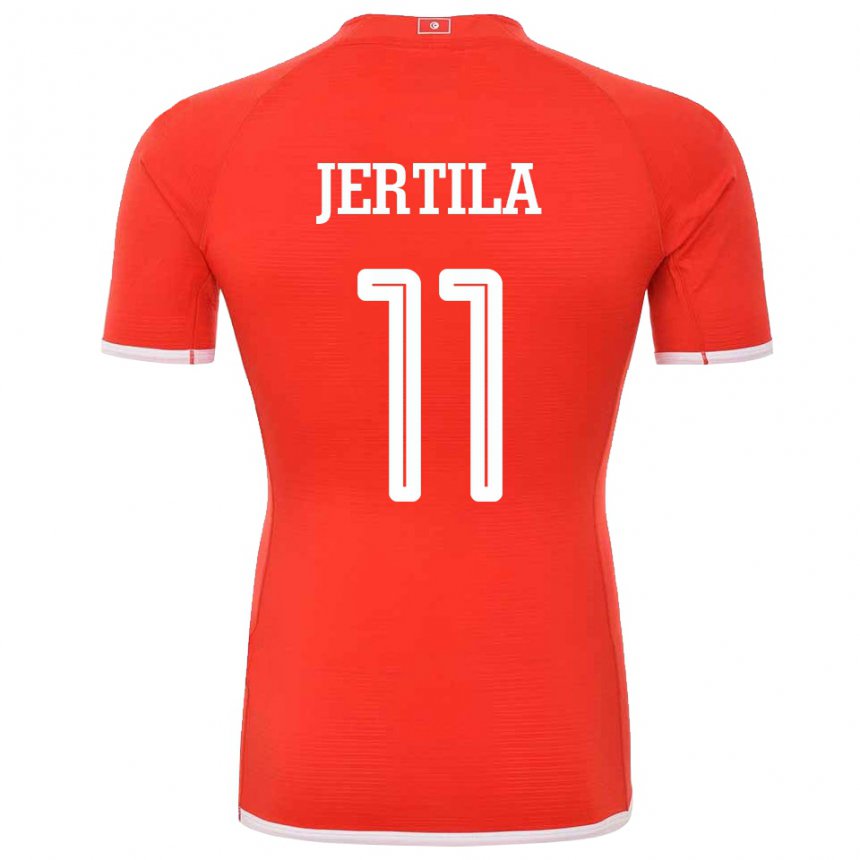 Niño Camiseta Túnez Hedi Jertila #11 Rojo 1ª Equipación 22-24 La Camisa Perú