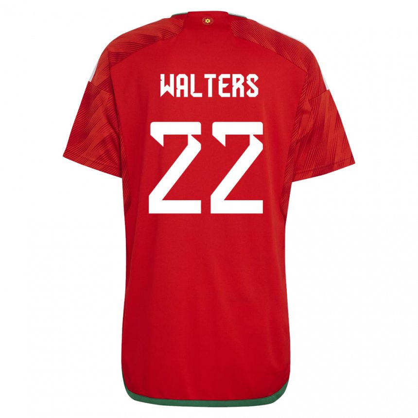 Niño Camiseta Gales Georgia Walters #22 Rojo 1ª Equipación 22-24 La Camisa Perú