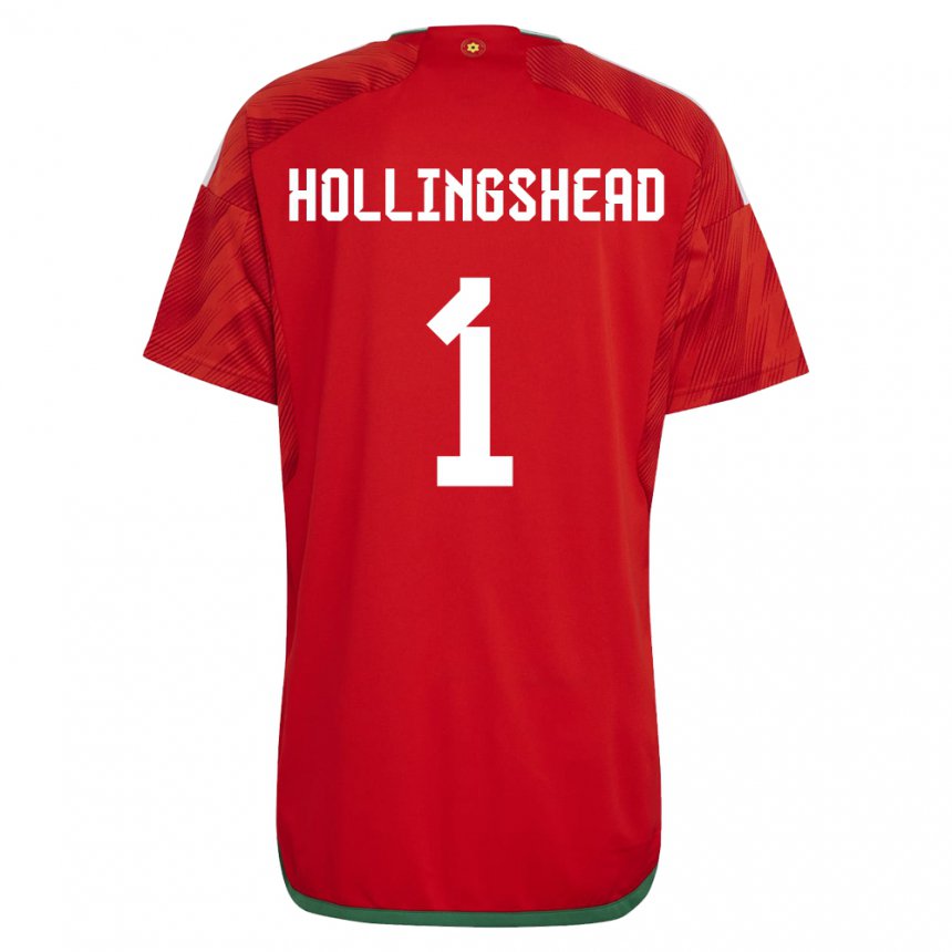 Niño Camiseta Gales Ronnie Hollingshead #1 Rojo 1ª Equipación 22-24 La Camisa Perú