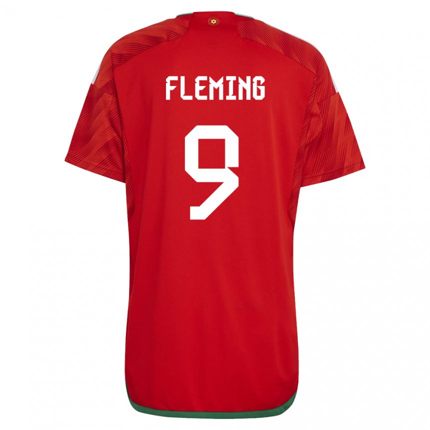 Niño Camiseta Gales Cole Fleming #9 Rojo 1ª Equipación 22-24 La Camisa Perú