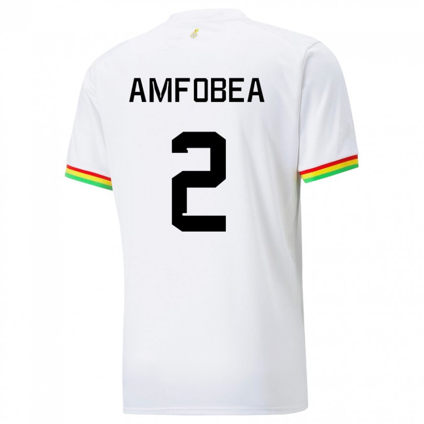 Niño Camiseta Ghana Gladys Amfobea #2 Blanco 1ª Equipación 22-24 La Camisa Perú