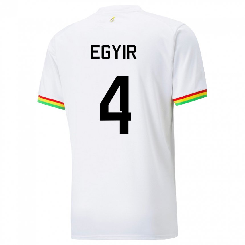 Niño Camiseta Ghana Janet Egyir #4 Blanco 1ª Equipación 22-24 La Camisa Perú